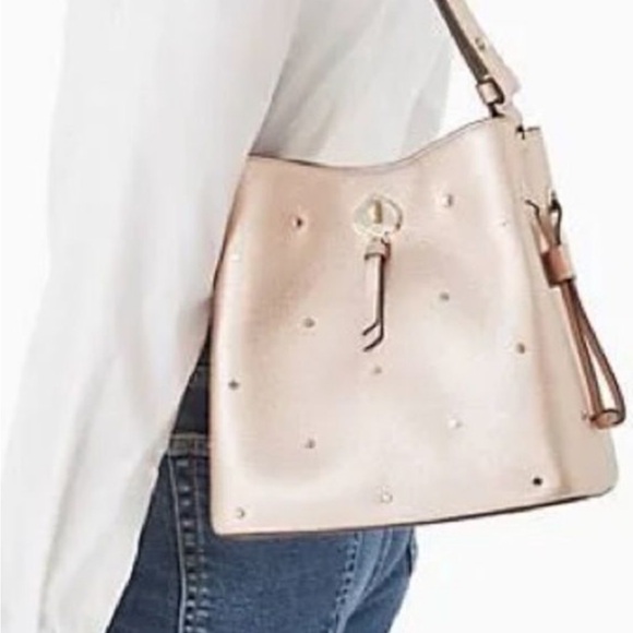 EUC KATE SPADE METALLIC MARTI BUCKET BAG ROSE GOLD - Picture 4 of 14